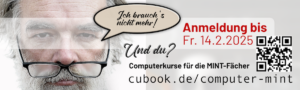 Banner zur Lehrerfortbildung: https://cubook.de/computer-mint