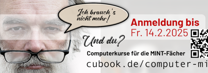 Banner zur Lehrerfortbildung: https://cubook.de/computer-mint